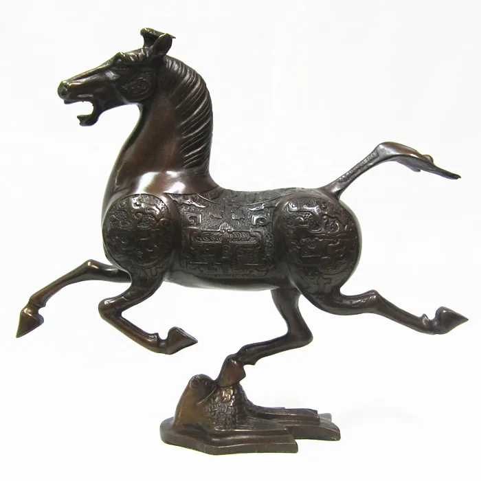 

Bronze Bronze goods Pure Bronze horse antique bronze ornaments business Gifts copper horse riding on a swallow