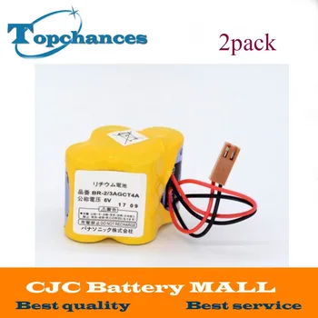 

2PCS High Quality Newest BR-2/3AGCT4A 6V Battery PLC BR-2/3AGCT4A Li-ion Batteries With Plug