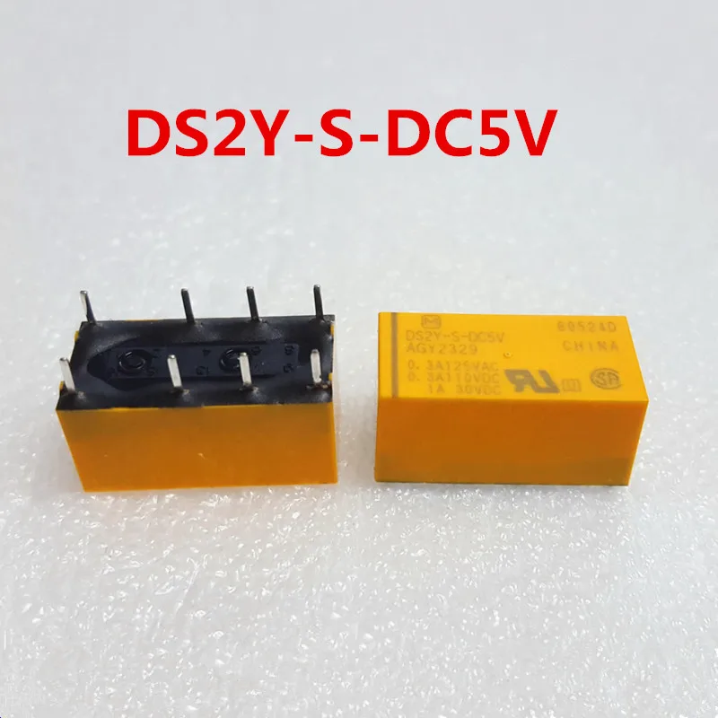 

(20 шт./лот) DS2Y-S-DC5V миниатюрное Сигнальное реле, 2C (DPDT).