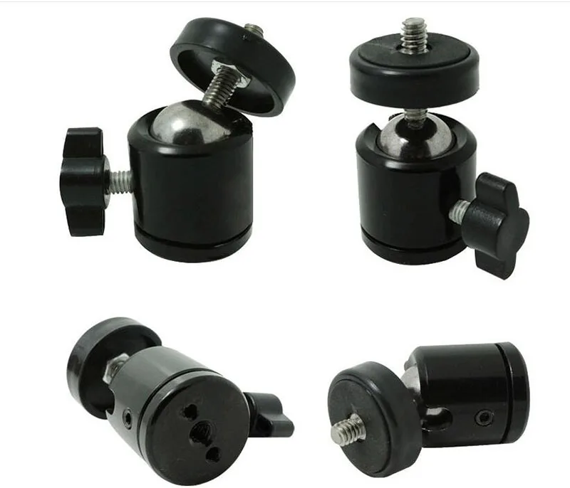 Aluminum 360 Swivel Ball Tripod Head 1/4" Screw Mount for DSLR camera Flexible Mini Tripod Ball Head Stand