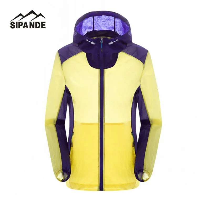 Women &men Hiking Jackets Summer Ultra Thin Jacket Anti UV Coat Hooded