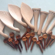 4 комплекта скрипки фитинги зонтик дерево хвостовик, подбородок, jujube колышки, части скрипки