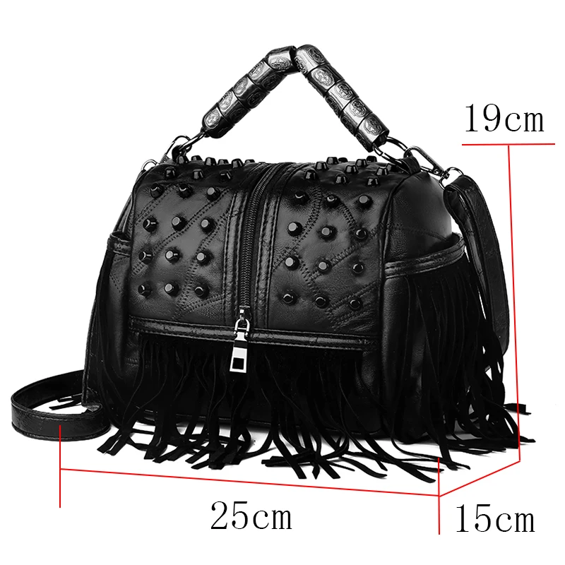 Alta Cuoio Bolsa Black Tracolla Del Lusso Feminina A Borse Donne Spalla Nappa Qualità Della Sacchetto Femminile Di Borsa Genuino Inverno Delle Dell'annata awq6wH1