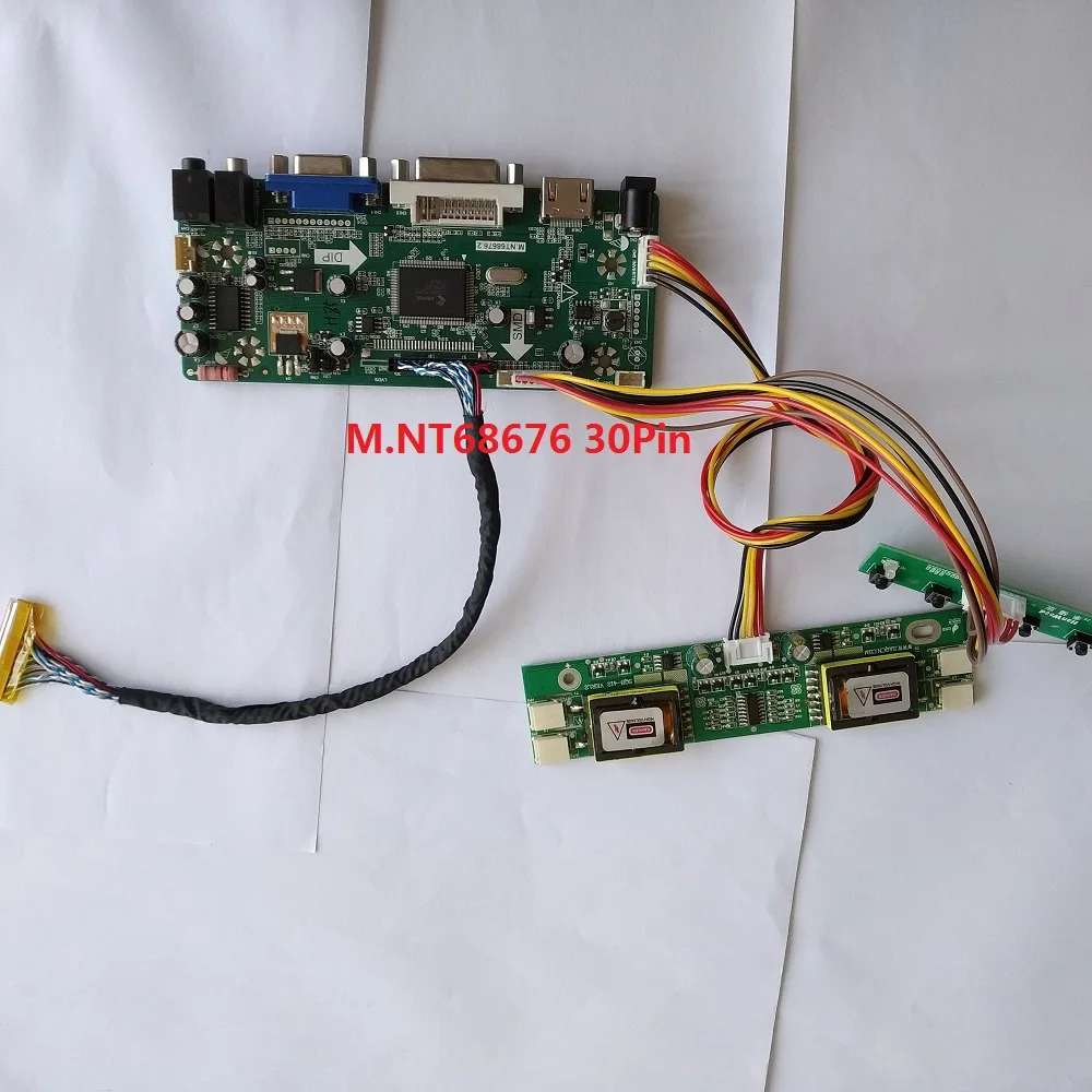 

kit for M170EG01 VC LVDS 4 lamps 17" Controller board DIY M.NT68676 1280X1024 30pin DVI VGA Driver HDMI Monitor Screen