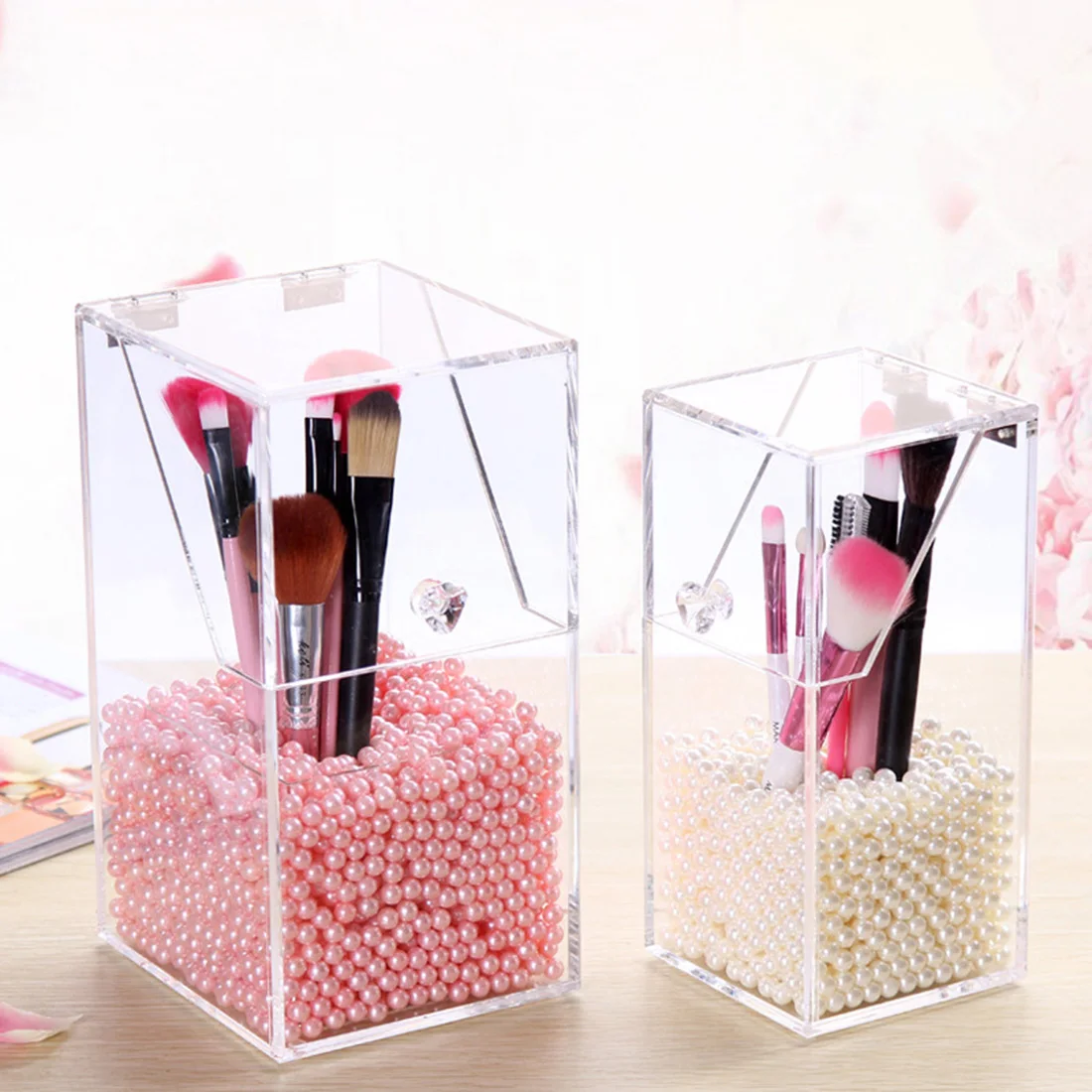 Brand New Clear Acrylic Makeup Holder Pen Organizer DIY Brushes Holder
