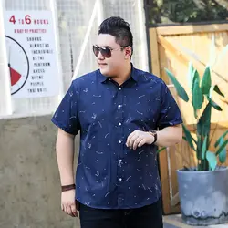 Плюс размер 2018 8XL 6XL 5XL 4XL гавайская рубашка мужская мужской Повседневное camisa masculina печатных Пляжные рубашки короткий рукав брендовая одежда