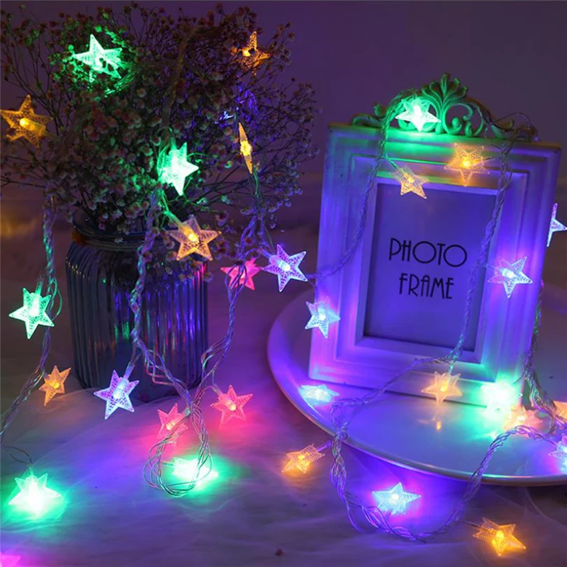 BTgeuse светодиодный светильник со звездами, Сказочная гирлянда, ночные огни для рождественской вечеринки, декоративная лампа DIY, 2 м, 3 м, 4 м, 10 м, питание от батареи