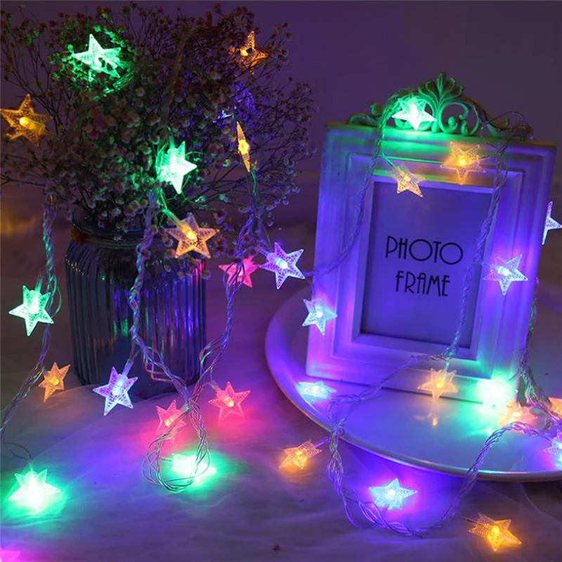 BTgeuse Star LED String Fairy String Night Lights for Christmas Party DIY Decoration Lamp 2M 3M 4M 10M Battery Powered BTgeuse Star LED String Fairy String Night Lights for Christmas Party DIY Decoration Lamp 2M 3M 4M 10M Battery Powered