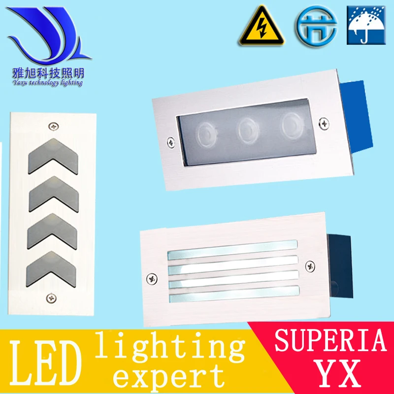 

1w-5w LED Recessed Step Stair Light Led Wall Corner Lamp Waterproof Basement Porch Pathway Bulb Warm White