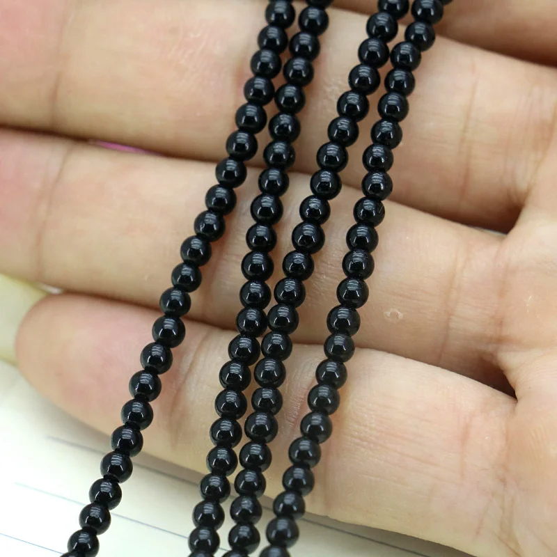 

4mm Black carnelian round loose beads 15inches 2 piece/lot DIY stone wholesale suitable women jewelry making design