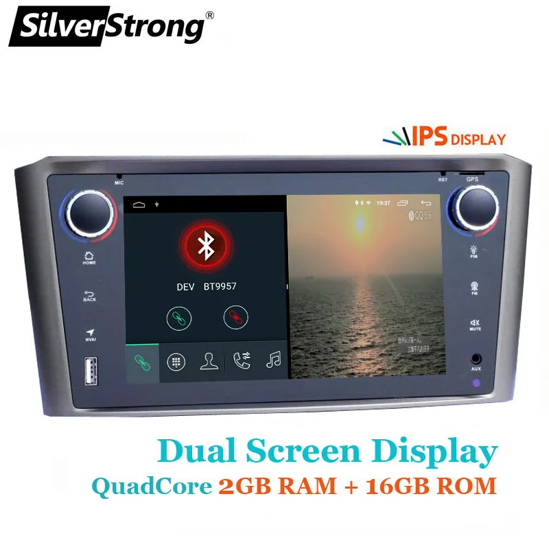 Discount SilverStrong Android9.0 Car Radio Navi for TOYOTA Avensis 2din Car Navigation android9.0 2din 1