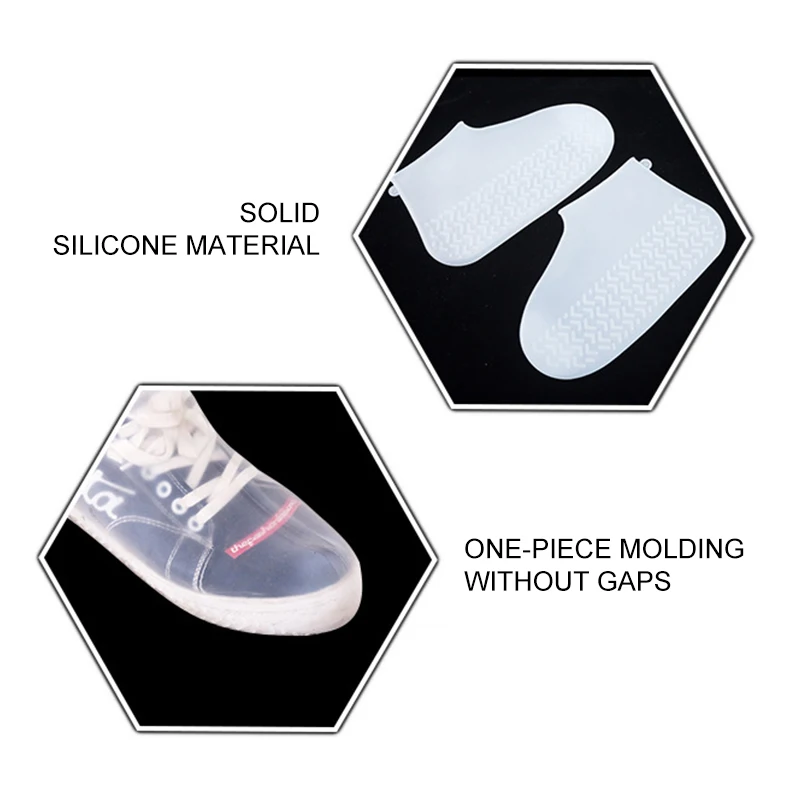 1 пара многоразовых силиконовых водонепроницаемых резиновых сапог для дождливой обуви S/M/L Аксессуары для обуви