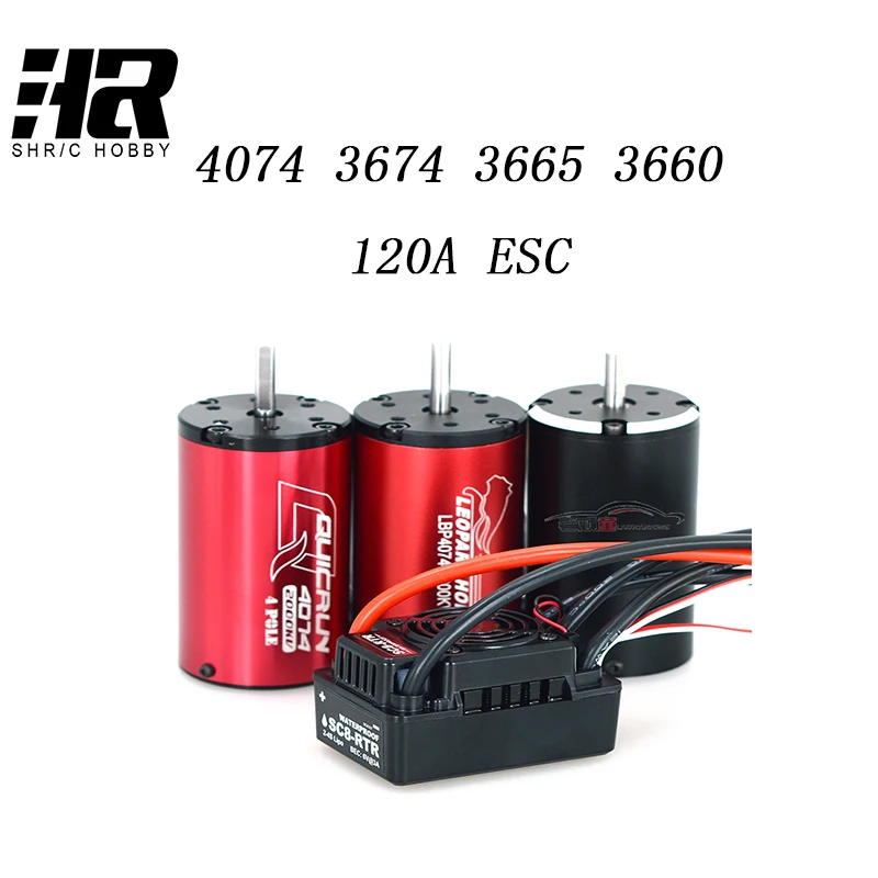 

RC car 1 /10 motor upgrade waterproof 3660 3665 3674 4074 3800KV Brushless Motor with 120A wateroroof ESC Combo Set