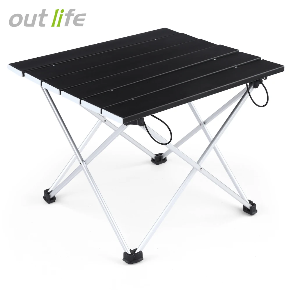 

Outlife Portable Outdoor BBQ Camping Picnic Aluminum Alloy Folding Table Portable Lightweight Anti-Skid Mini Rectangle Table GG