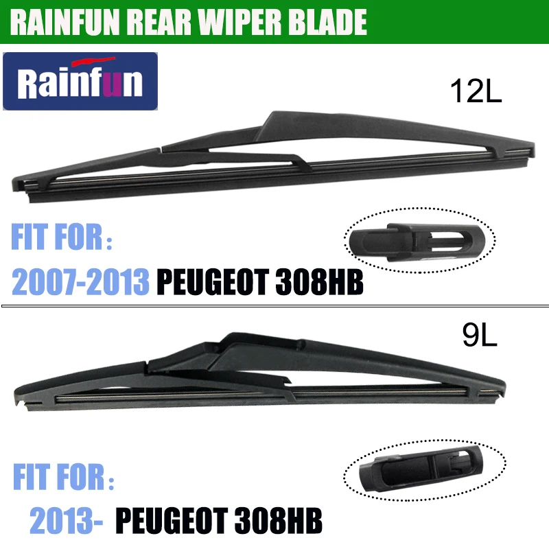 RAINFUN dedicated rear wiper blade fit for PEUGEOT 308 HATCHBACK, 9L