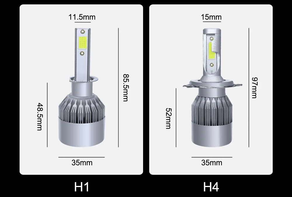 CROSSFOX Авто 6000K 12000K светодиодный H4 H1 H3 H8 H9 H11 9005 HB3 9006 HB4 9004 9007 H13 880 H7 светодиодный головной светильник лампы Автомобильный светильник Светодиодные лампы 12V