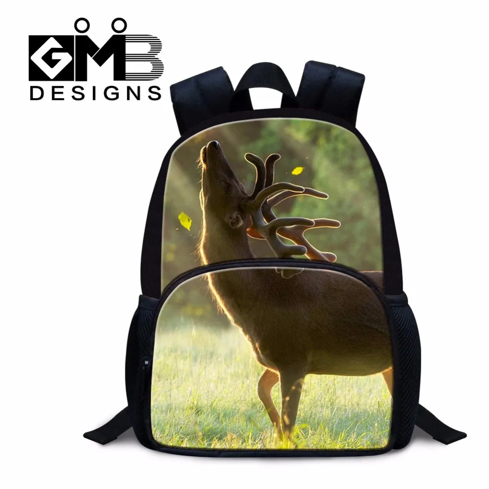 Elk Printing Small School Backpack for Kids Kindergarten bookbags for girls boys mochila mini day pack stylish lightweight bags bookbags-for-girls