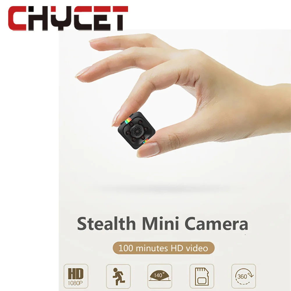 

Chycet SQ11 Mini Camera 1080P HD Night Vision mini Camcorder Mini DV DVR Video Recorder with 140 degree Wide Angle for safe
