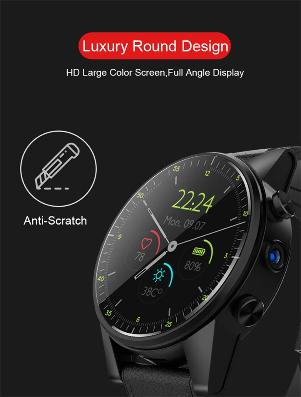 X360 Смарт часы Android кожа спортивные часы gps 3+ 32 ГБ 2MP IP67 Водонепроницаемый 4G Смарт часы камера# C628