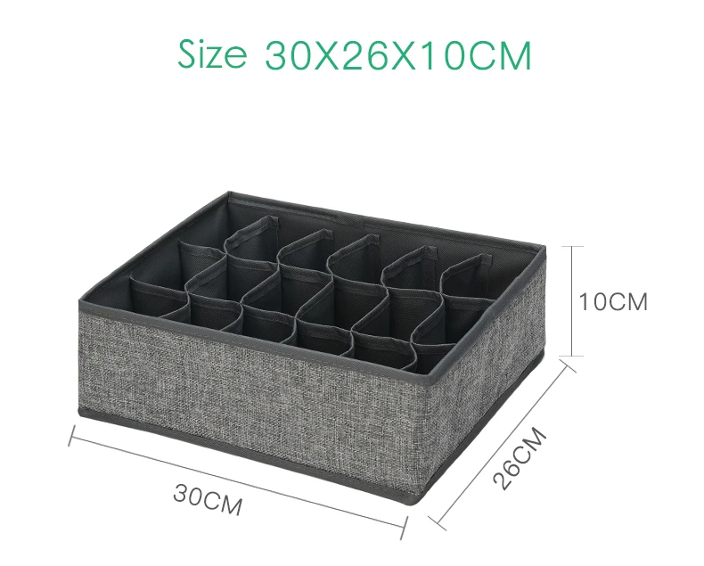 Quality Cotton Line Drawer Organizador Set 30*26*10cm Underwear Stockings Bra Storage Organizadores Durable Wardrobe Storage Box