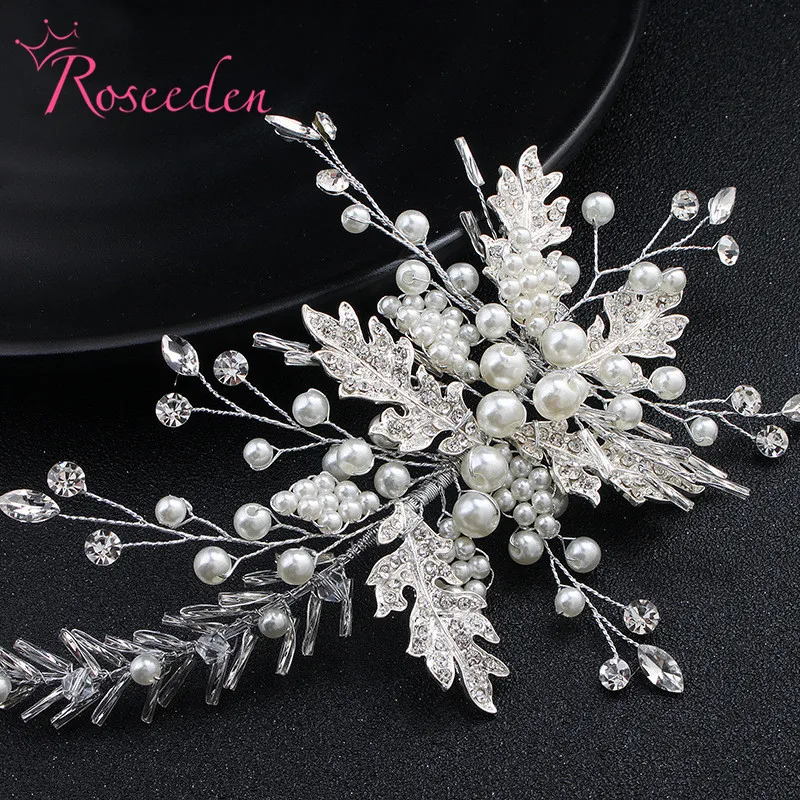 Романтический кристалл свадебный обруч со стразами цветочный свадебное украшение аксессуары для волос; свадебные диадемы RE3097