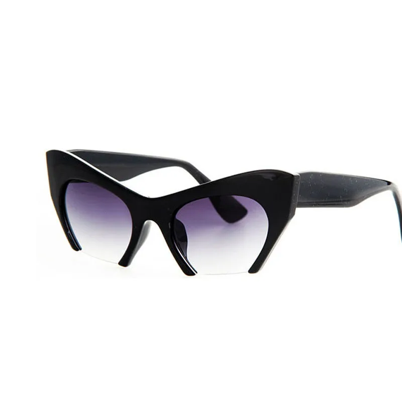 

Li Free Shipping Retro Brand Cat Eye Sunglasses Women Good Quality Eyewear classic sun glasses Half frame UV400