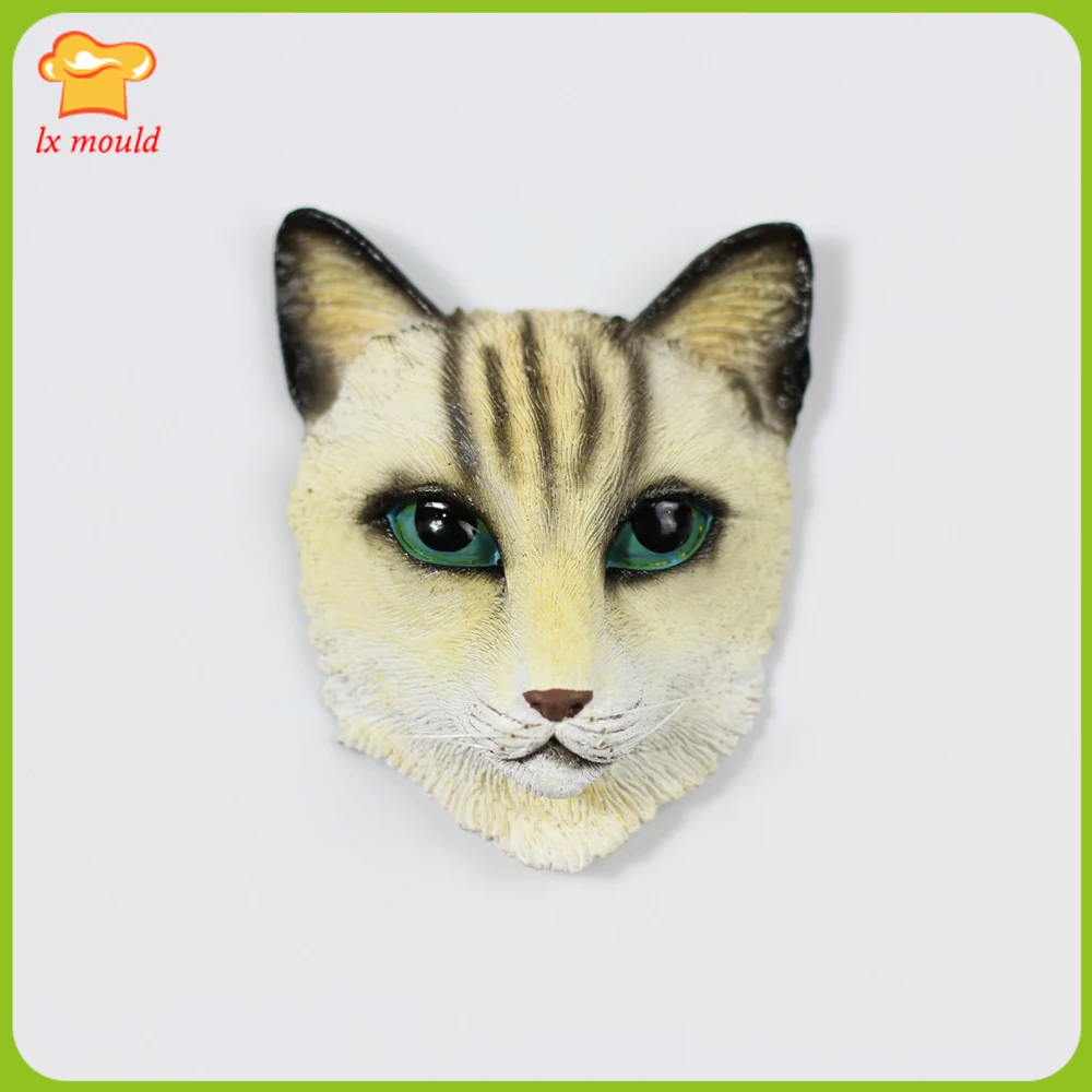 

2019 New Cat face fondant silicone mold chocolate DIY decorative baking mold manual process