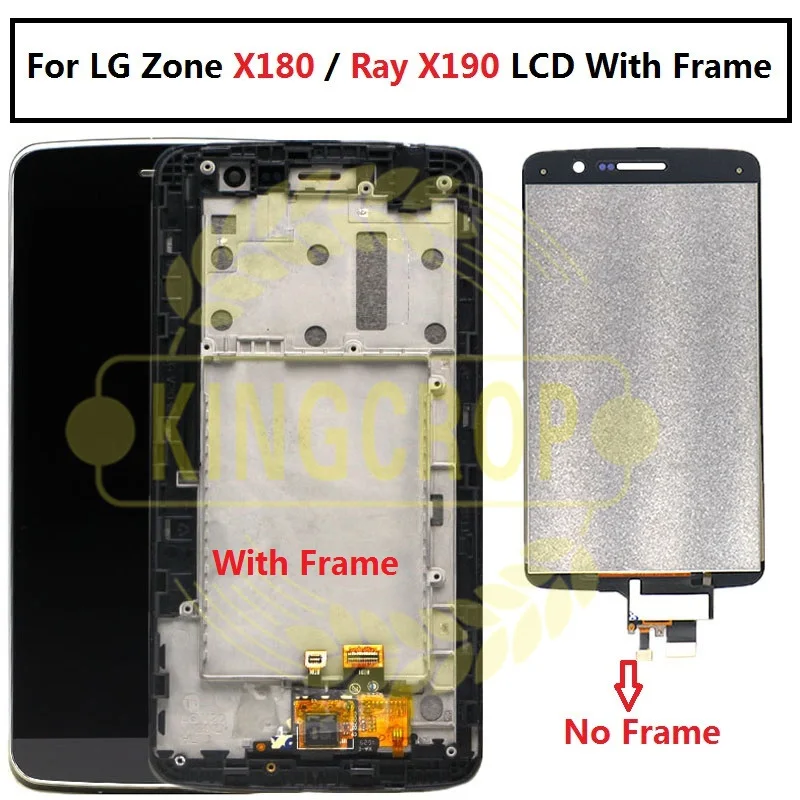Для LG Zone X180 для Ray X190 ЖК-дисплей с рамкой + кодирующий преобразователь сенсорного