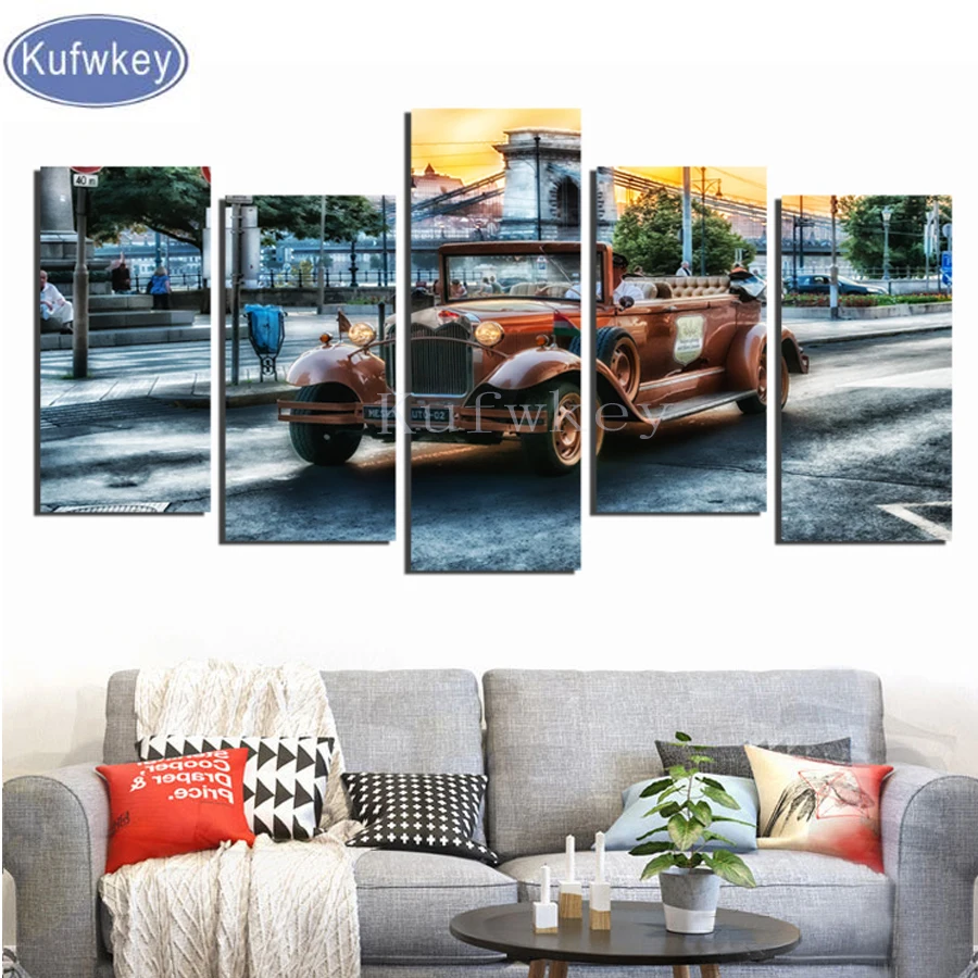 

5pcs/set diy photo custom diamond painting picture,car,Square Rhinestone home Decor 3d Diamond Embroidery Mosaic Pattern art