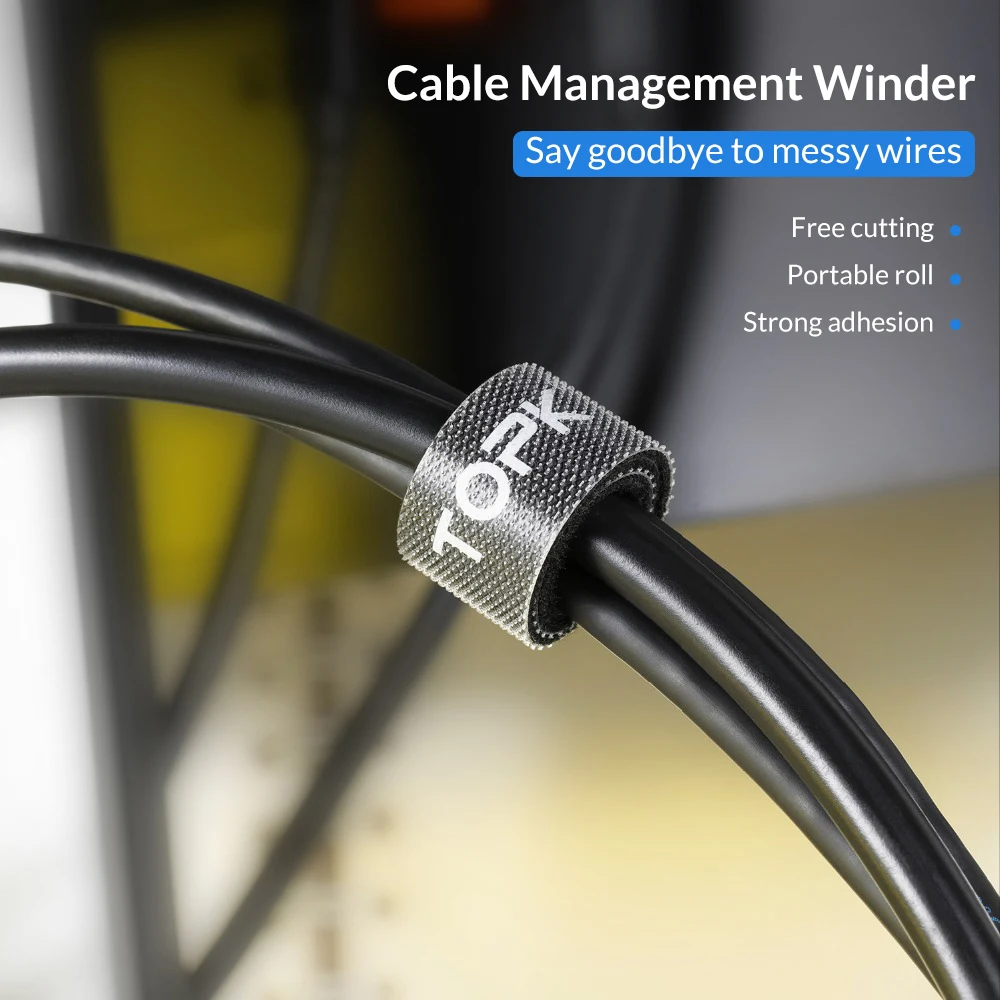 TOPK Cable Protector Nylon Magic Sticker Cable Organizer Wire Winder Earphone Mouse Cord Management for iPhone Samsung Xiaomi TOPK Cable Protector Nylon Magic Sticker Cable Organizer Wire Winder Earphone Mouse Cord Management for iPhone Samsung Xiaomi