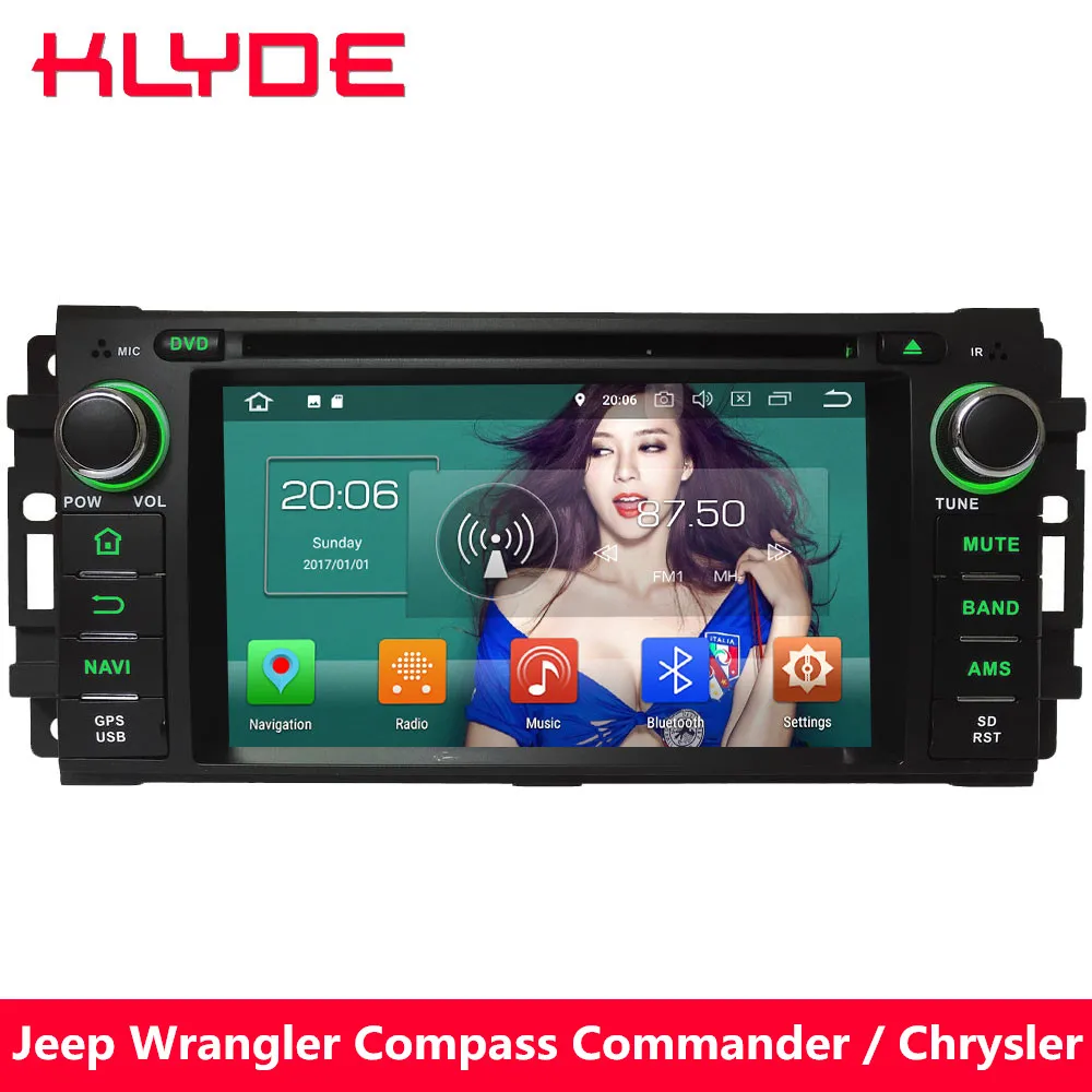 Excellent KLYDE 4G Android 8.0 Octa Core 4GB RAM Car DVD Multimedia Player For Jeep Patriot Liberty Wrangler Unlimited Compass Commander 0