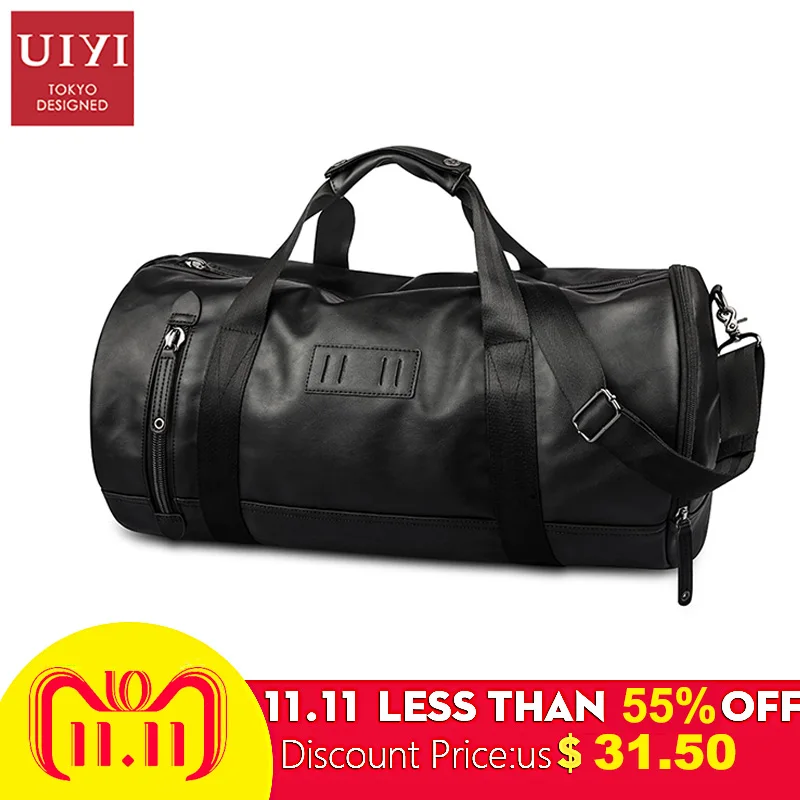 

UIYI Brand 2018 PU Men's handbag Travel Shoulder Bags Waterproof Leather Large Capacity Multifunction Tote Casual Crossbody Bags