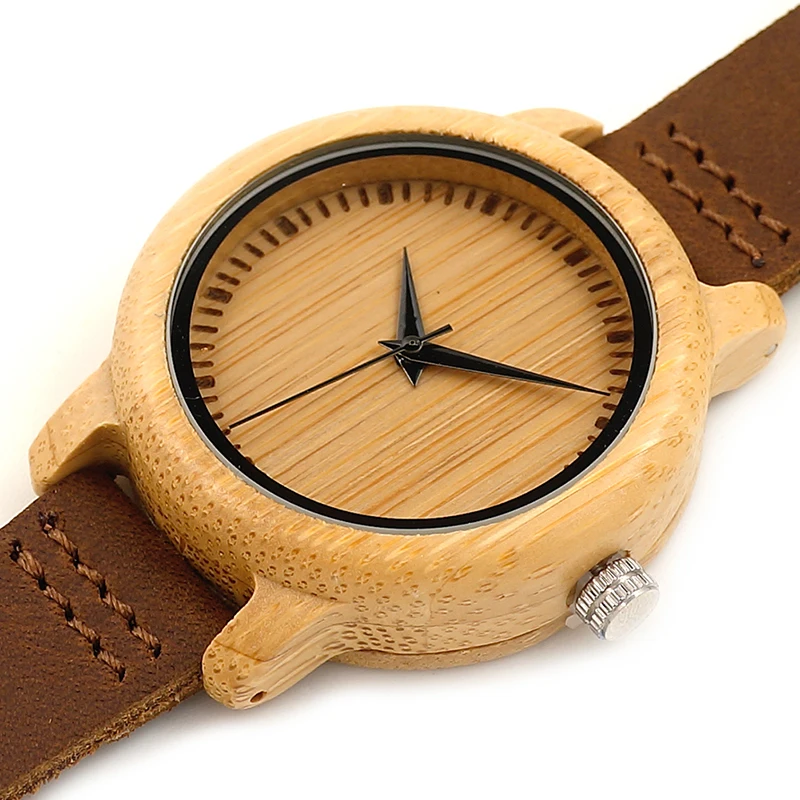 

37mm BOBO BIRD Bamboo Women Bamboo Watches Ladies Quartz Watch Female Clock relogio feminino Watch for Women as Gifts C-A10