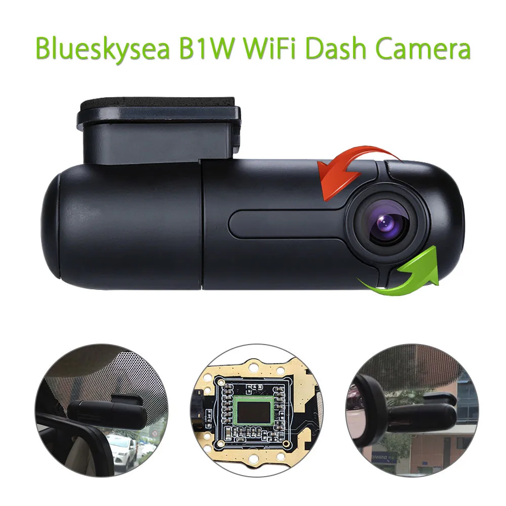 Blueskysea B1W Dash камера HD 1080P WiFi Автомобильный видеорегистратор Sony IMX323 мини