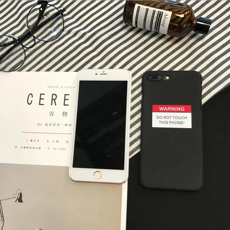 

2018 Dirt-resistant New Do Not Touch This Phone Warning Pc Hard Cover Fundas Coque for Iphone 6 S 6s 6plus 7 7plus 8 8plus