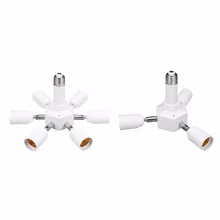 Регулируемый вращающийся 3 6 В1 E27 Цоколь светодиодный держатель лампы разъем сплиттер светильник лампа адаптер держатель 1 до 3 6 цоколей лампы