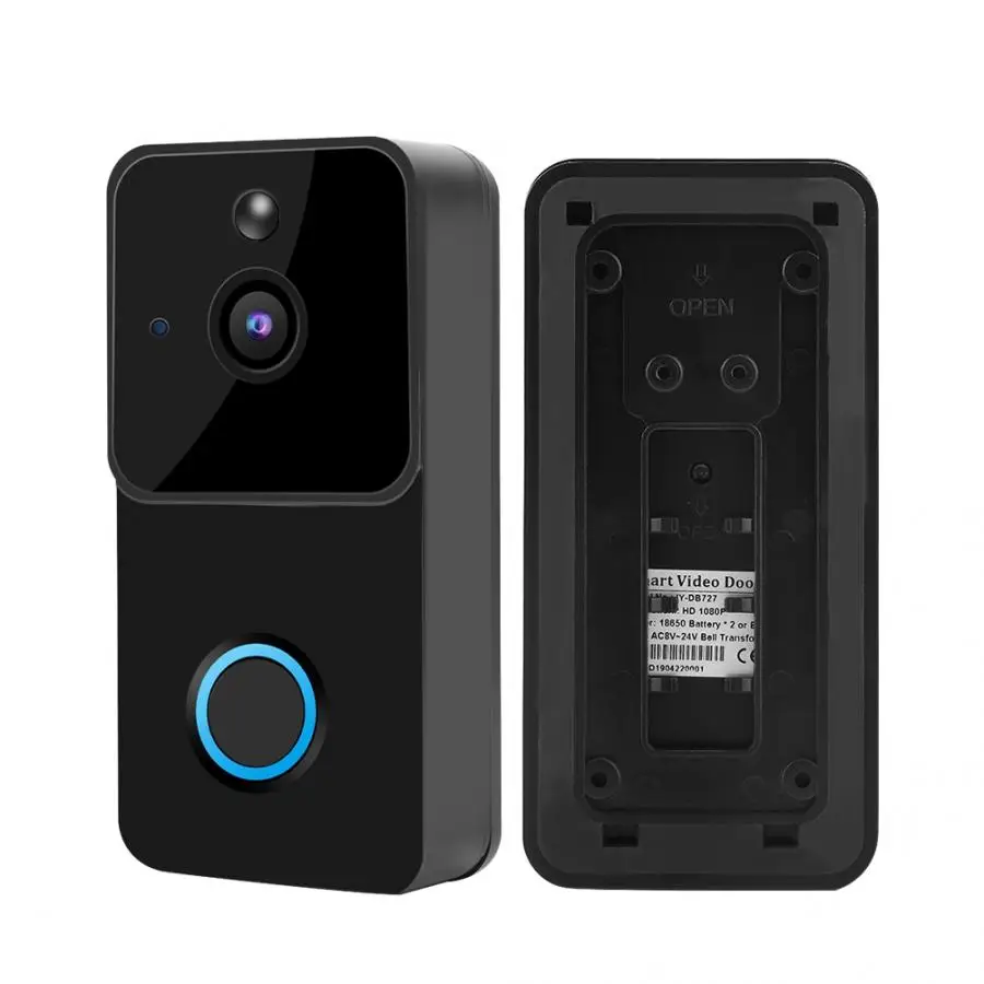 1080 P умный дом безопасности беспроводной Wi-Fi HD Смарт камера дверной звонок ИК Видимый домофон