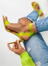 Concise Clear PVC Sandals One Strap Ankle Hasp Open Toe Cut Out Summer Woman Shoes High Heel Fashion Ladies Sandalia Feminina цена Concise Clear PVC Sandals One Strap Ankle Hasp Open Toe Cut Out Summer Woman Shoes High Heel Fashion Ladies Sandalia Feminina цены онлайн