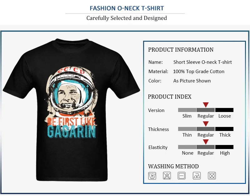 Be first like Gagarin_detail_black