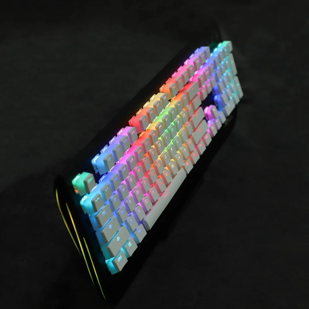 YMDK 108 PBT двойная съемка Блестящий через ANSI iso oem профиль пудинга Keyset для MX