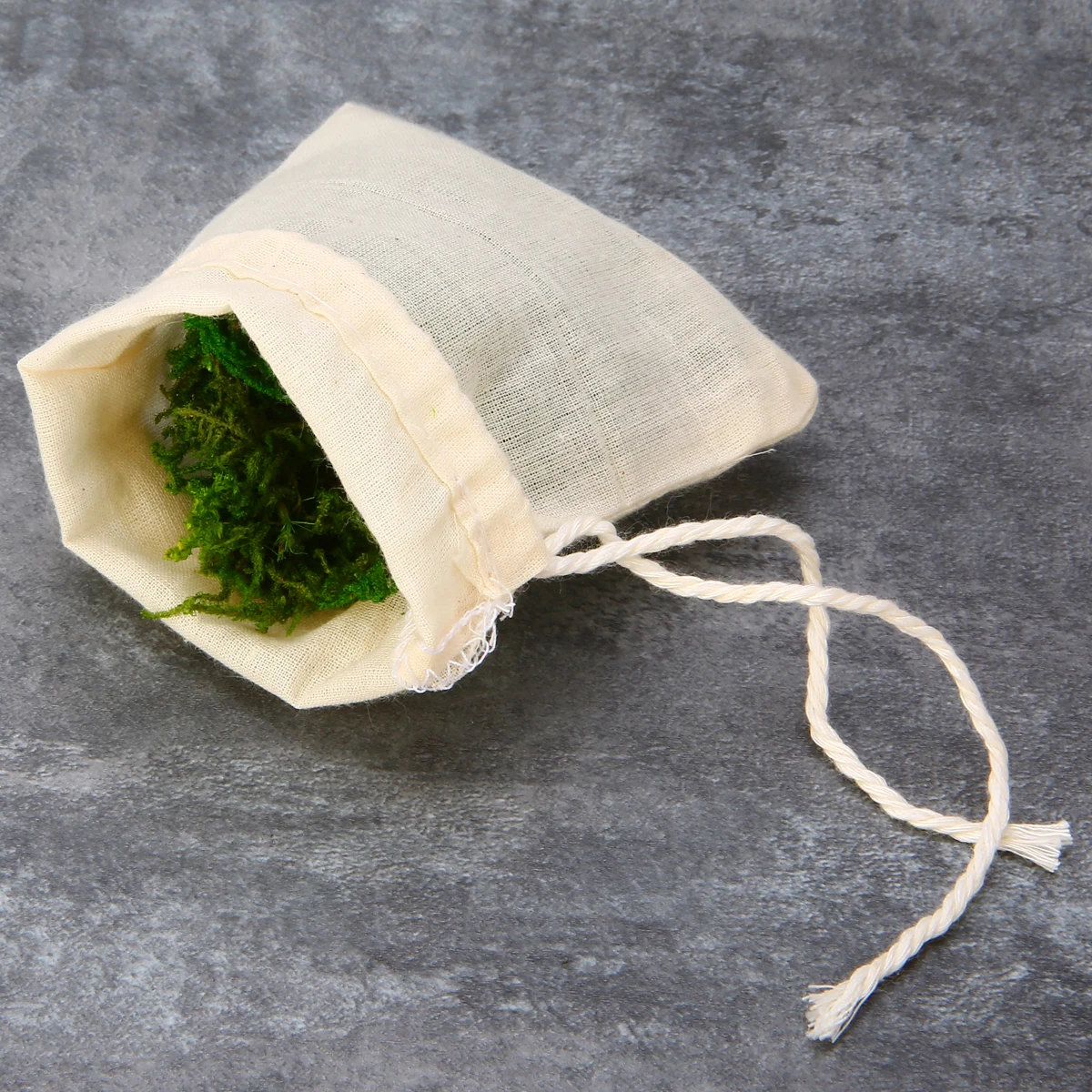 10pcs Cotton Filter Bags Drawstring Strainer Tea Bag Spice Food Separate Pouch Bag For Teaware Coffee Tool