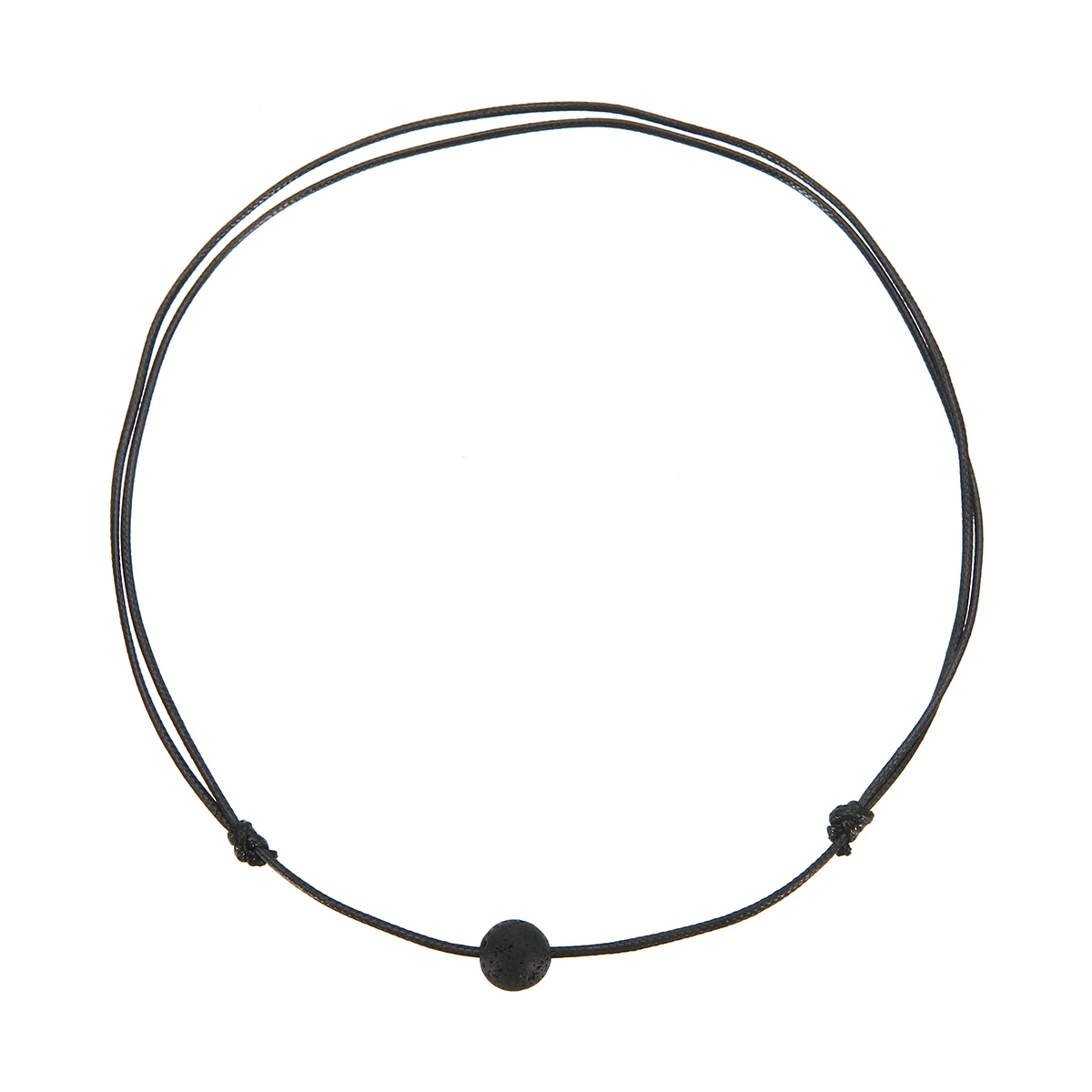 Adjustable Leather Chain Choker Necklace Shellhard Black Lava Rock Essential Oil Diffuser Pandant Neckalces Women Jewelry