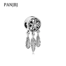 Новинка, оригинальная розовая бусина из сплава, душевный Ловец снов, подвеска, браслет Пандора, браслет, ожерелье, сделай сам, Женские Ювелирные изделия