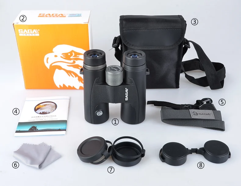 Telescópio para Adultos Acampamento ao ar Ferramenta de Caminhadas Saga Colorido Binóculos Binocular Presente Compacto Concerto hd Livre Óptico 8x42 10x42 33 Para Adultos Presente Compacto Concerto HD Acampamento