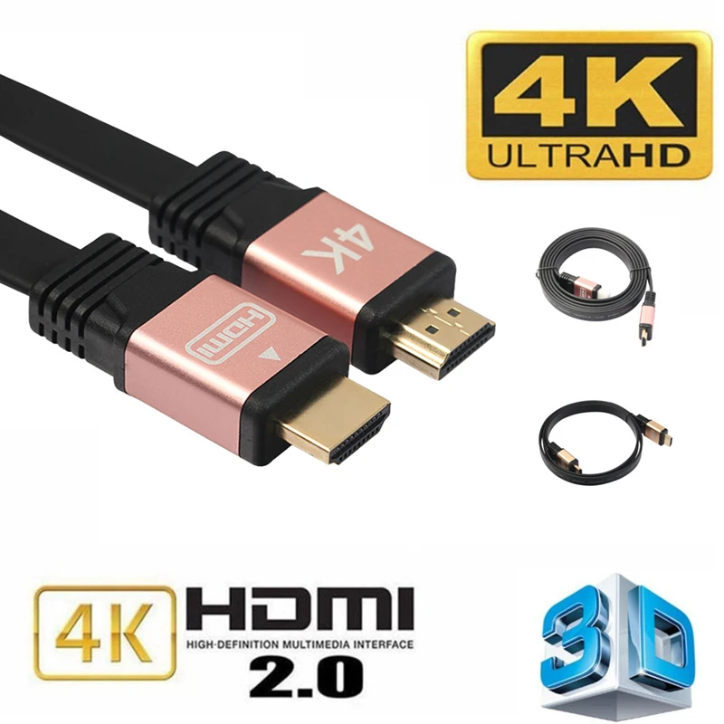 

4K HDMI 2.0 Cable With Ethernet 24K Gold-Plated Plug Support 2160P 3D 60FPS 1m 1.8m 3m 5m 10m HDMI to HDMI cable