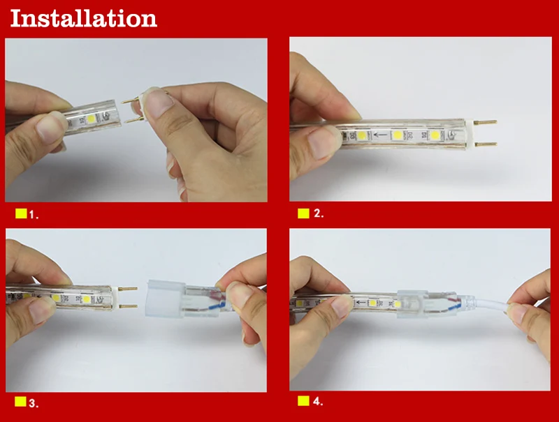 LED strip light installation