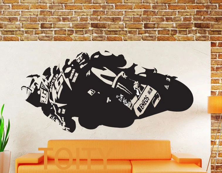 VALENTINO ROSSI VINYL DECAL YAMAHA M1 WALL STICKER Sport ...