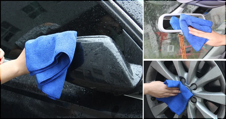 Urdidura da Lavagem do Carro Toalha de Fibra Acessórios do Carro Toalha de Microfibra Automóveis Encerar Esponja Fina Limpa Auto 160*60 cm 4 Esponja p encerar