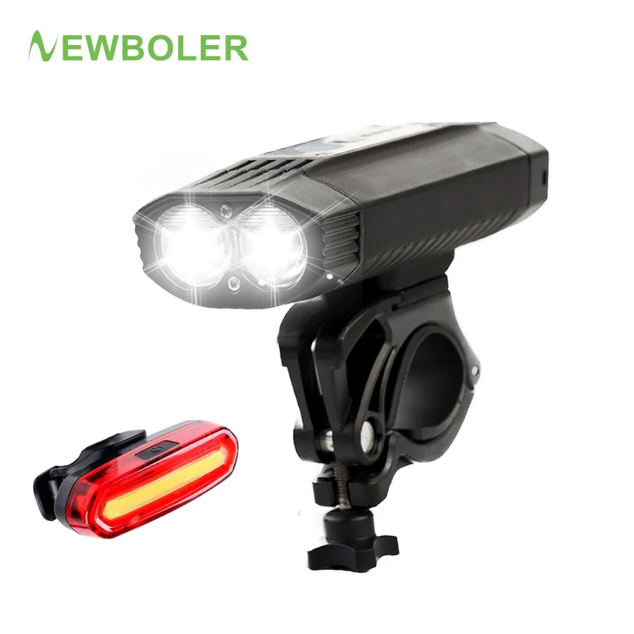 

NEWBOLER 2400LM XML-T6 USB Rechargeable Bicycle Light Built-In 18650 Battery Bike Headlight Bike Accessories With Taillight Set