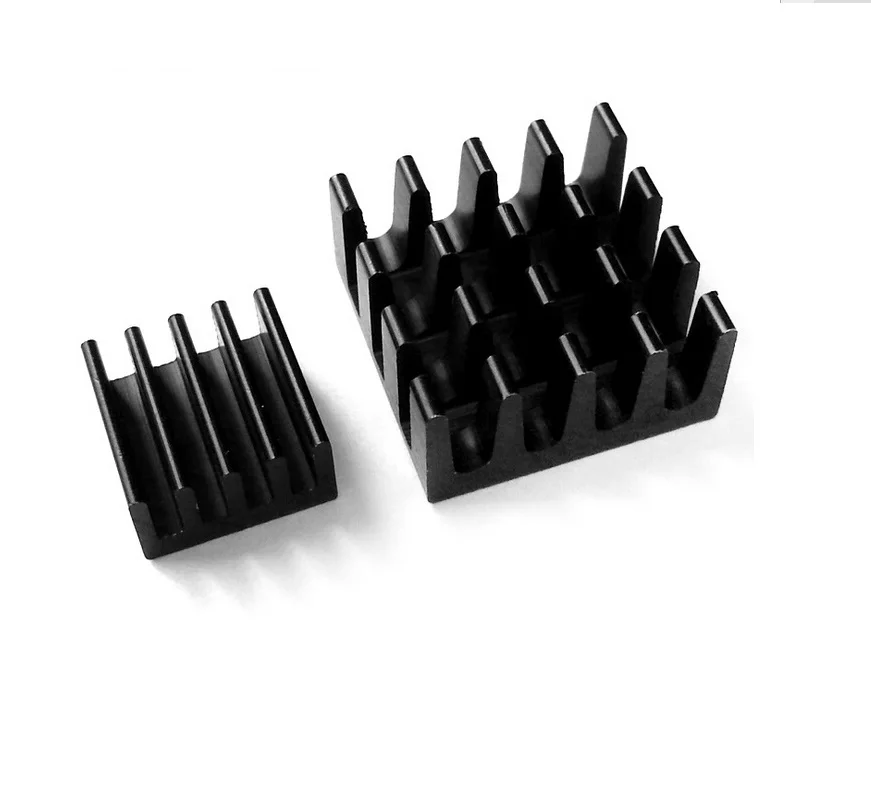 [MOQ 100 pcs ]Set of 2pcs Black Aluminum Heatsink Heat Sinks Cooler Cooling Kit for Raspberry Pi 3 2 Model B+ | Компьютеры и офис